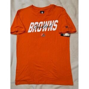 NWT CLEVELAND BROWNS NEW ERA MENS SHORT SLEEVE ORANGE T SHIRT SIZE LARGE